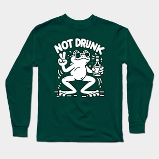 Funny Not Drunk Frog design Long Sleeve T-Shirt